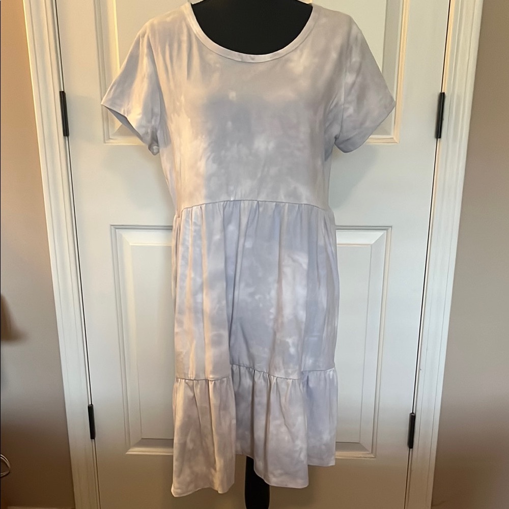 Tie-Dye Short Sleeve Dress